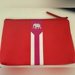 Stella & Dot Elephant Zip Pouch / Cosmetic Bag